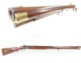 GERMANIC Antique Mid-1800s Percussion JAEGER Hunting/Sporting TARGET RifleFULL STOCK Rifle w/BRASS FURNITURE & CARVED STOCK - 1 of 25