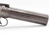 GOLD RUSH Era ALLEN & THURBER Antique WORCHESTER Period PEPPERBOX RevolverENGRAVED First DA Revolving Percussion Pistol - 3 of 16