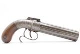 GOLD RUSH Era ALLEN & THURBER Antique WORCHESTER Period PEPPERBOX RevolverENGRAVED First DA Revolving Percussion Pistol - 2 of 16