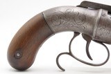 GOLD RUSH Era ALLEN & THURBER Antique WORCHESTER Period PEPPERBOX RevolverENGRAVED First DA Revolving Percussion Pistol - 4 of 16