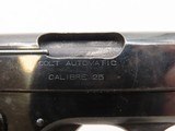 FACTORY BOX COLT M1908 .25 ACP HAMMERLESS Semi-Auto VEST POCKET Pistol C&RROARING TWENTIES ERA Colt’s Smallest Semi-Automatic - 17 of 21