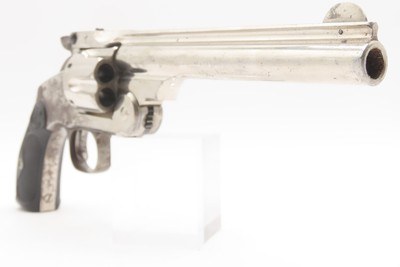 RARE, LETTERED AUSTRALIAN COLONIAL POLICE S&W No. 3 in .44 RUSSIAN Antique1 OF 30 6 1/2” Single Action .44 S&W RUSSIAN w/HOLSTER - Image 22 of 23