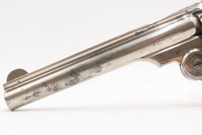 RARE, LETTERED AUSTRALIAN COLONIAL POLICE S&W No. 3 in .44 RUSSIAN Antique1 OF 30 6 1/2” Single Action .44 S&W RUSSIAN w/HOLSTER - Image 5 of 23