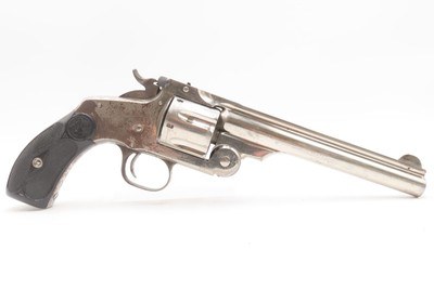 RARE, LETTERED AUSTRALIAN COLONIAL POLICE S&W No. 3 in .44 RUSSIAN Antique1 OF 30 6 1/2” Single Action .44 S&W RUSSIAN w/HOLSTER - Image 17 of 23