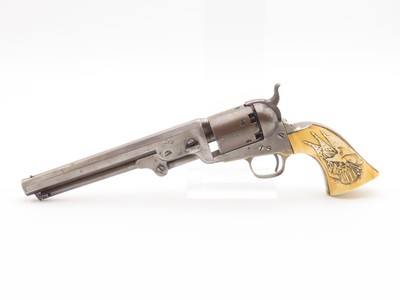 CSA OFFICER’S Antique CIVIL WAR Colt 1851 NAVY Inscription & Carved Ivories Battle of Pea Ridge Veteran, Carnegie Medal Awardee - Image 18 of 25