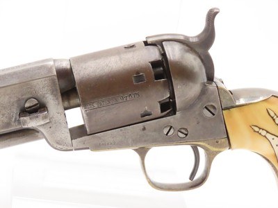 CSA OFFICER’S Antique CIVIL WAR Colt 1851 NAVY Inscription & Carved Ivories Battle of Pea Ridge Veteran, Carnegie Medal Awardee - Image 20 of 25