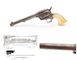 1876 mfr. LETTERED Antique .45 COLT Single Action Army Revolver IVORY GRIPBlack Powder Frame SAA - 1 of 19