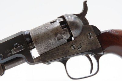 EARLY 3-DIGIT Antique LONDON MANUFACTORY COLT 1849 POCKET Revolver .31Cased with Inscription, Made c1853 - Image 10 of 25
