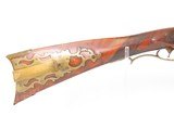 circa 1850s Antique ENGRAVED Full-Stock .44 Percussion American LONG RIFLEKentucky Style HUNTING/HOMESTEAD Longarm - 5 of 23