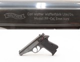 West German WALTHER Model PP 9mm Kurz Semi-Auto POCKET Pistol C&R 380 AUTOManufactured circa 1969 at ULM/DO - 1 of 20