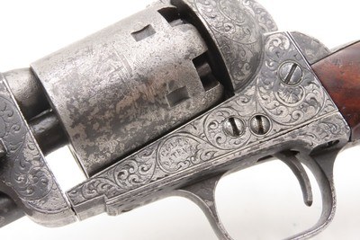 ENGRAVED Antique CIVIL WAR COLT M1851 NAVY .36 Perc. Revolver GUNFIGHTERManufactured in 1855 Used in WESTWARD EXPANSION - Image 23 of 25