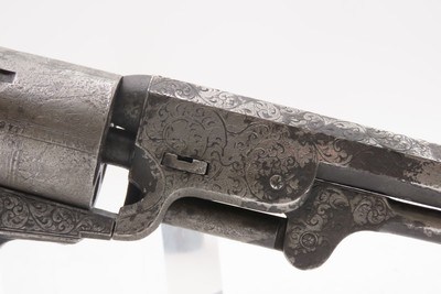 ENGRAVED Antique CIVIL WAR COLT M1851 NAVY .36 Perc. Revolver GUNFIGHTERManufactured in 1855 Used in WESTWARD EXPANSION - Image 4 of 25