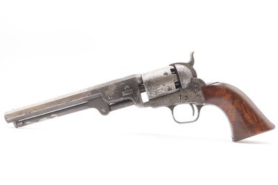 ENGRAVED Antique CIVIL WAR COLT M1851 NAVY .36 Perc. Revolver GUNFIGHTERManufactured in 1855 Used in WESTWARD EXPANSION - Image 19 of 25