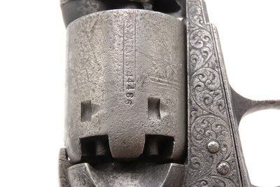 ENGRAVED Antique CIVIL WAR COLT M1851 NAVY .36 Perc. Revolver GUNFIGHTERManufactured in 1855 Used in WESTWARD EXPANSION - Image 7 of 25