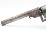 CASED & ENGRAVED British BARNES & CO. Double Action PERCUSSION RevolverSix-Shot SELF DEFENSE Pocket Pistol w/ACCESSORIES - Image 2 of 17