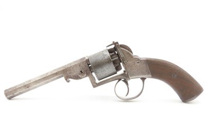 CASED & ENGRAVED British BARNES & CO. Double Action PERCUSSION RevolverSix-Shot SELF DEFENSE Pocket Pistol w/ACCESSORIES - Image 16 of 17