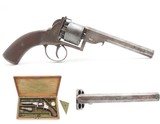CASED & ENGRAVED British BARNES & CO. Double Action PERCUSSION RevolverSix-Shot SELF DEFENSE Pocket Pistol w/ACCESSORIES - Image 1 of 17