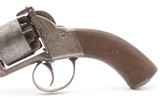 CASED & ENGRAVED British BARNES & CO. Double Action PERCUSSION RevolverSix-Shot SELF DEFENSE Pocket Pistol w/ACCESSORIES - Image 3 of 17