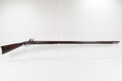 1780-90s FLORAL ENGRAVING Flintlock OFFICER’S FUSIL Military Pattern Musket Large Bore w/SILVER THUMB PLATE & BAYONET LUG - Image 2 of 25