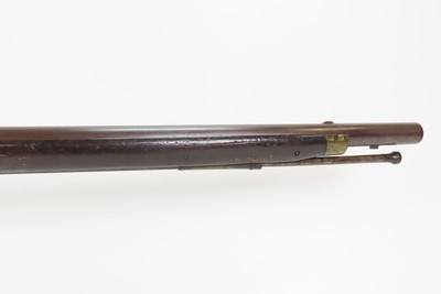 1780-90s FLORAL ENGRAVING Flintlock OFFICER’S FUSIL Military Pattern Musket Large Bore w/SILVER THUMB PLATE & BAYONET LUG - Image 3 of 25