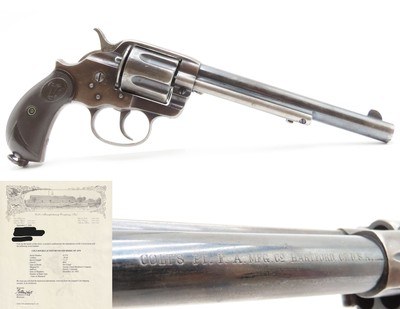 1902 DENVER SHIPPED Factory Lettered COLT M1878 .38-40 WCF Revolver C&R1 of only 411 7-1/2” Blued .38-40 - Image 1 of 24