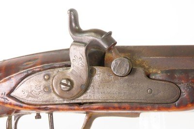 MID-1800s Antique T. DOUGLASS Full-Stock .44 Percussion American LONG RIFLE ENGRAVED Kentucky Style HUNTING/HOMESTEAD Longarm - Image 7 of 25