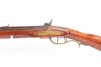 MID-1800s Antique T. DOUGLASS Full-Stock .44 Percussion American LONG RIFLE ENGRAVED Kentucky Style HUNTING/HOMESTEAD Longarm - Image 22 of 25