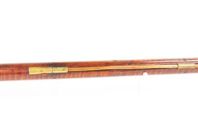 MID-1800s Antique T. DOUGLASS Full-Stock .44 Percussion American LONG RIFLE ENGRAVED Kentucky Style HUNTING/HOMESTEAD Longarm - Image 9 of 25