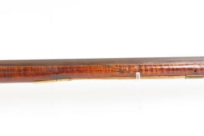MID-1800s Antique T. DOUGLASS Full-Stock .44 Percussion American LONG RIFLE ENGRAVED Kentucky Style HUNTING/HOMESTEAD Longarm - Image 4 of 25