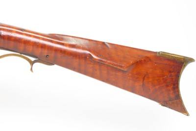 MID-1800s Antique T. DOUGLASS Full-Stock .44 Percussion American LONG RIFLE ENGRAVED Kentucky Style HUNTING/HOMESTEAD Longarm - Image 23 of 25