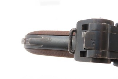 1917 Dated WORLD WAR I DWM M1914 Semi-Automatic ARTILLERY LUGER Pistol C&R Iconic WWI German Military Sidearm w/SHOULDER STOCK - Image 18 of 25