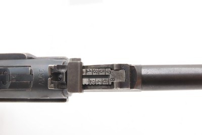 1917 Dated WORLD WAR I DWM M1914 Semi-Automatic ARTILLERY LUGER Pistol C&R Iconic WWI German Military Sidearm w/SHOULDER STOCK - Image 16 of 25