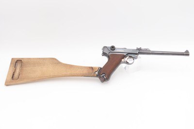 1917 Dated WORLD WAR I DWM M1914 Semi-Automatic ARTILLERY LUGER Pistol C&R Iconic WWI German Military Sidearm w/SHOULDER STOCK - Image 3 of 25
