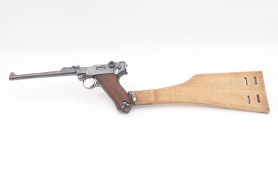 1917 Dated WORLD WAR I DWM M1914 Semi-Automatic ARTILLERY LUGER Pistol C&R Iconic WWI German Military Sidearm w/SHOULDER STOCK - Image 4 of 25
