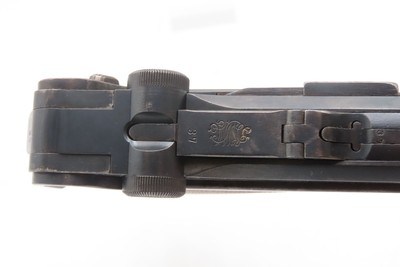 1917 Dated WORLD WAR I DWM M1914 Semi-Automatic ARTILLERY LUGER Pistol C&R Iconic WWI German Military Sidearm w/SHOULDER STOCK - Image 17 of 25