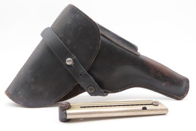 World War I UNIT MARKED 1917 Dated ERFURT Imperial German LUGER C&R HOLSTER Landwehr Infantry Regiment 122, Light Machine Gun Unit - Image 2 of 25