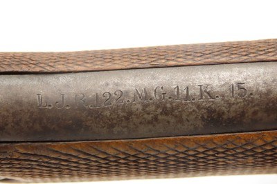 World War I UNIT MARKED 1917 Dated ERFURT Imperial German LUGER C&R HOLSTER Landwehr Infantry Regiment 122, Light Machine Gun Unit - Image 13 of 25