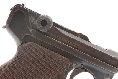 World War I UNIT MARKED 1917 Dated ERFURT Imperial German LUGER C&R HOLSTER Landwehr Infantry Regiment 122, Light Machine Gun Unit - Image 6 of 25