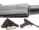 World War I UNIT MARKED 1917 Dated ERFURT Imperial German LUGER C&R HOLSTER Landwehr Infantry Regiment 122, Light Machine Gun Unit - Image 1 of 25