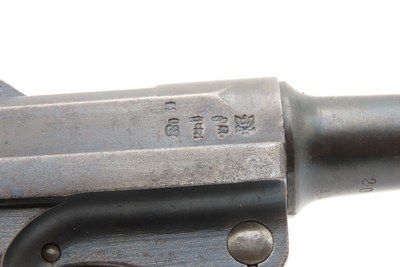 World War I UNIT MARKED 1917 Dated ERFURT Imperial German LUGER C&R HOLSTER Landwehr Infantry Regiment 122, Light Machine Gun Unit - Image 8 of 25