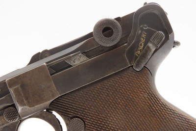 World War I UNIT MARKED 1917 Dated ERFURT Imperial German LUGER C&R HOLSTER Landwehr Infantry Regiment 122, Light Machine Gun Unit - Image 23 of 25