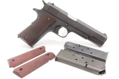 WORLD WAR I Era U.S. SPRINGFIELD ARMORY/COLT M1911 .45 Semi-Auto Pistol C&R WW I 1918 Mfr. Government Model w/ 3 MAGS - Image 2 of 18