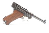 WORLD WAR I/II Era Semi-Auto 9mm P.08 GERMAN LUGER C&R w/Commercial ProofsPost-1914 Mfr. WWI WWII German Military Sidearm - 2 of 17