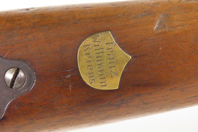 Antique SERIAL # “7” SWISS 1896/11 Straight Pull SCHMIDT-RUBIN 7.5mm RifleWith BRASS BADGE inscribed “FRANZ/WIFFMANN/KRIENS” - Image 12 of 24
