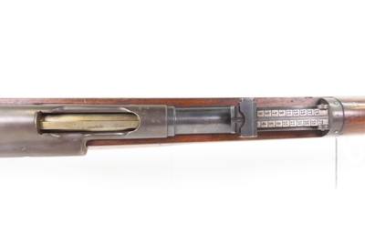 Antique SERIAL # “7” SWISS 1896/11 Straight Pull SCHMIDT-RUBIN 7.5mm RifleWith BRASS BADGE inscribed “FRANZ/WIFFMANN/KRIENS” - Image 15 of 24