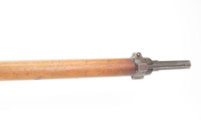 Antique SERIAL # “7” SWISS 1896/11 Straight Pull SCHMIDT-RUBIN 7.5mm RifleWith BRASS BADGE inscribed “FRANZ/WIFFMANN/KRIENS” - Image 7 of 24
