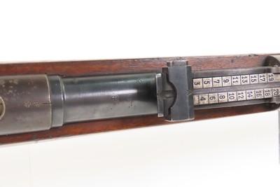 Antique SERIAL # “7” SWISS 1896/11 Straight Pull SCHMIDT-RUBIN 7.5mm RifleWith BRASS BADGE inscribed “FRANZ/WIFFMANN/KRIENS” - Image 17 of 24