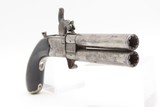 ENGRAVED Antique British PRITCHARD Superposed SWIVEL BARREL Perc. PistolENGLISH Over/Under SELF DEFENSE Pocket Pistol - 15 of 16