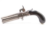 ENGRAVED Antique British PRITCHARD Superposed SWIVEL BARREL Perc. PistolENGLISH Over/Under SELF DEFENSE Pocket Pistol - 12 of 16