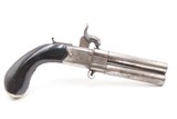 ENGRAVED Antique British PRITCHARD Superposed SWIVEL BARREL Perc. PistolENGLISH Over/Under SELF DEFENSE Pocket Pistol - 2 of 16